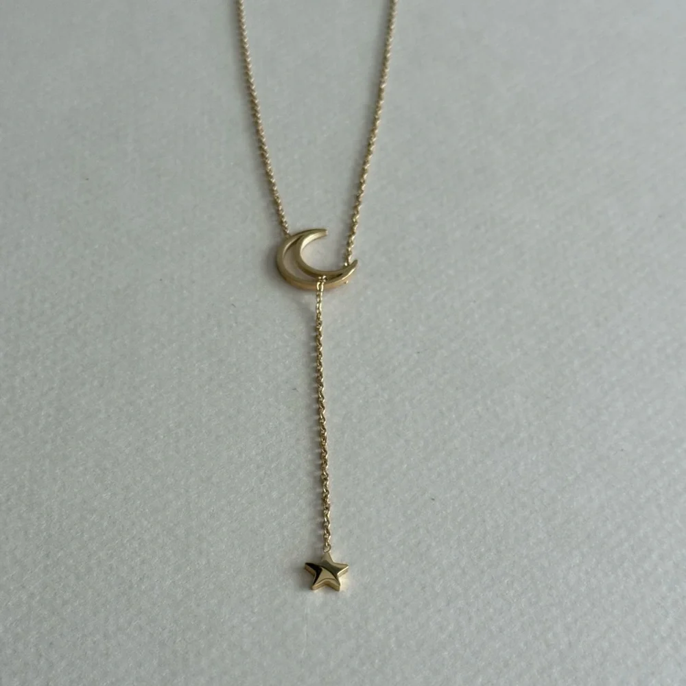 Crescent Moon Necklace #1708 - Picture 3 of 3